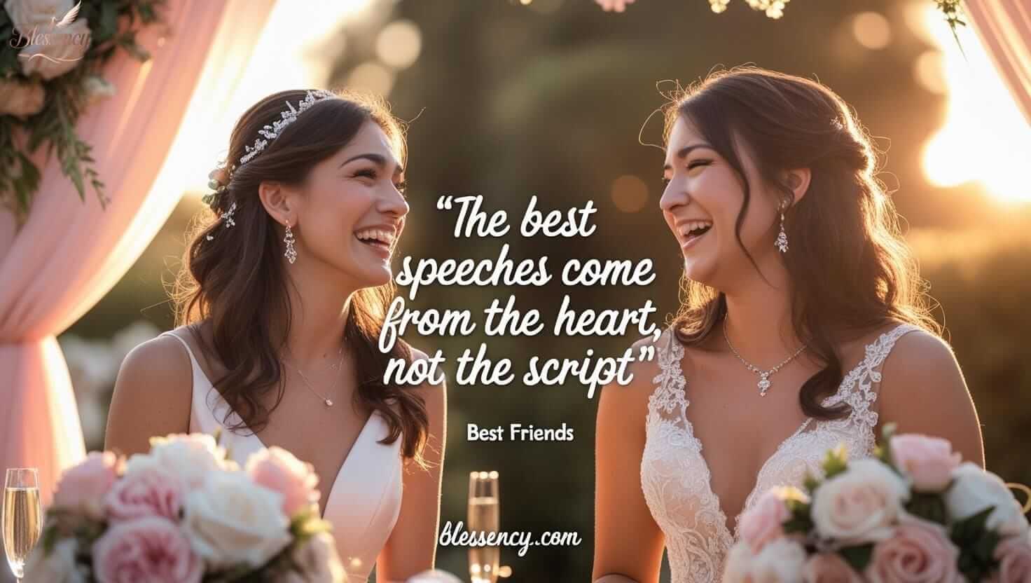 50+ Heartfelt Wedding Speech Examples for Best Friends Big Day