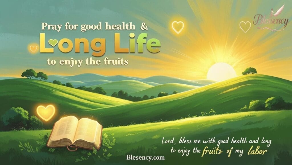 "Pray for good health and long life to enjoy the fruits – financial breakthrough prayer point for blessings, strength, and prosperity | blessency.com"